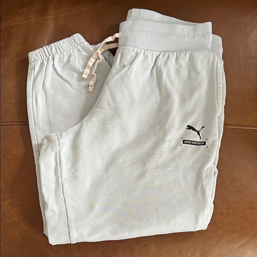 Large Puma Soft Light Blue Joggers